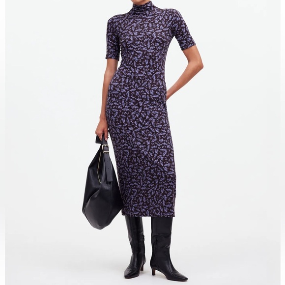Madewell Dresses & Skirts - Madewell Drapey Mockneck Top Floral Drapey Pull-on Midi Skirt Set Size Large